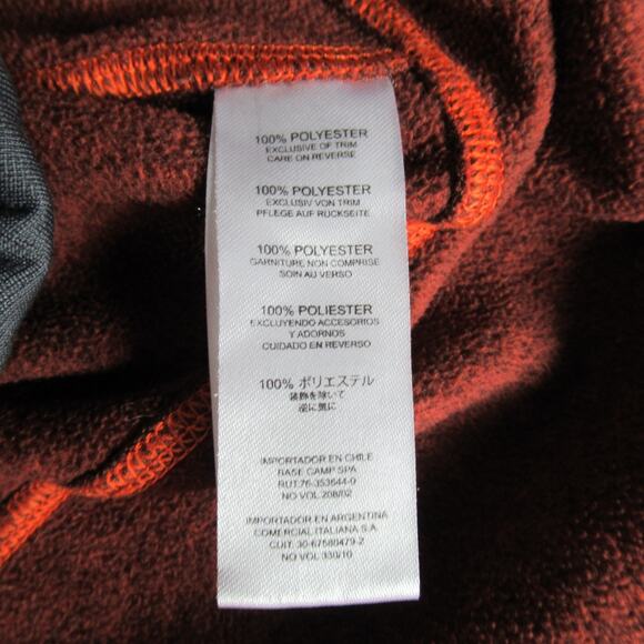 Sherpa Adventure Gear Jacket Mens Medium Orange Full Zip Outdoors Fleece Camping - Picture 8 of 9
